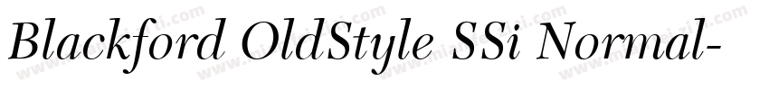 Blackford OldStyle SSi Normal字体转换